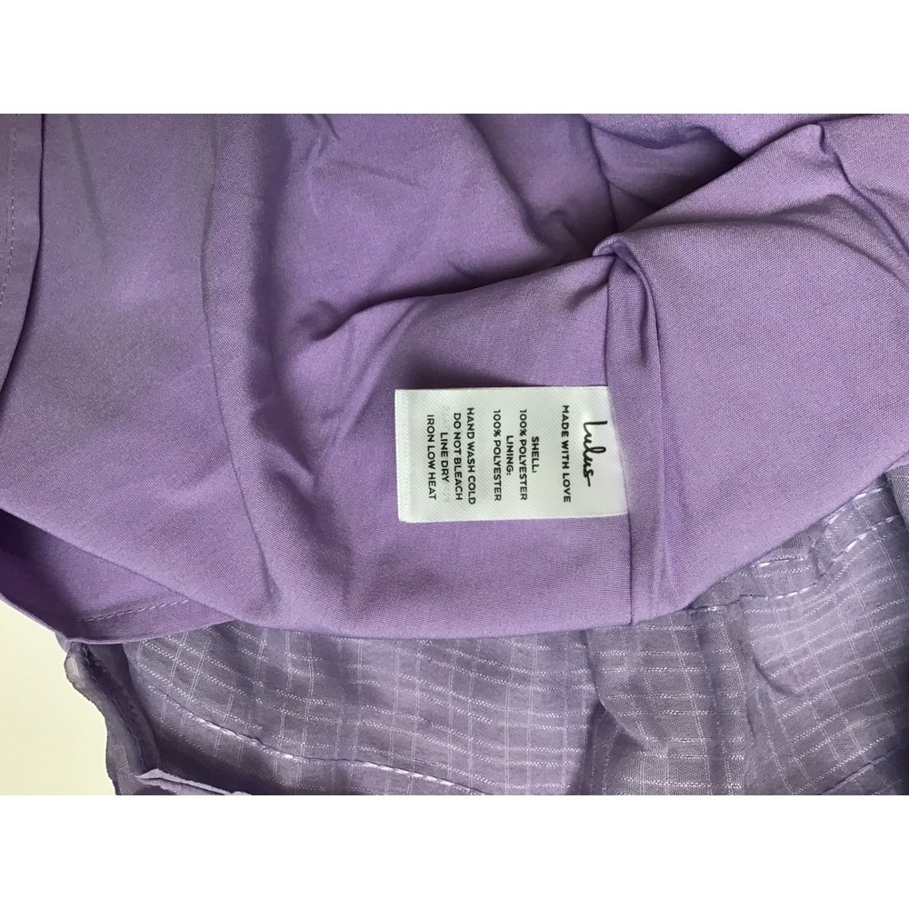 Lulus Women's Emele Lavender Textured Tiered Square Neck‎ Mini Dress NWT Size S - Picture 7 of 8